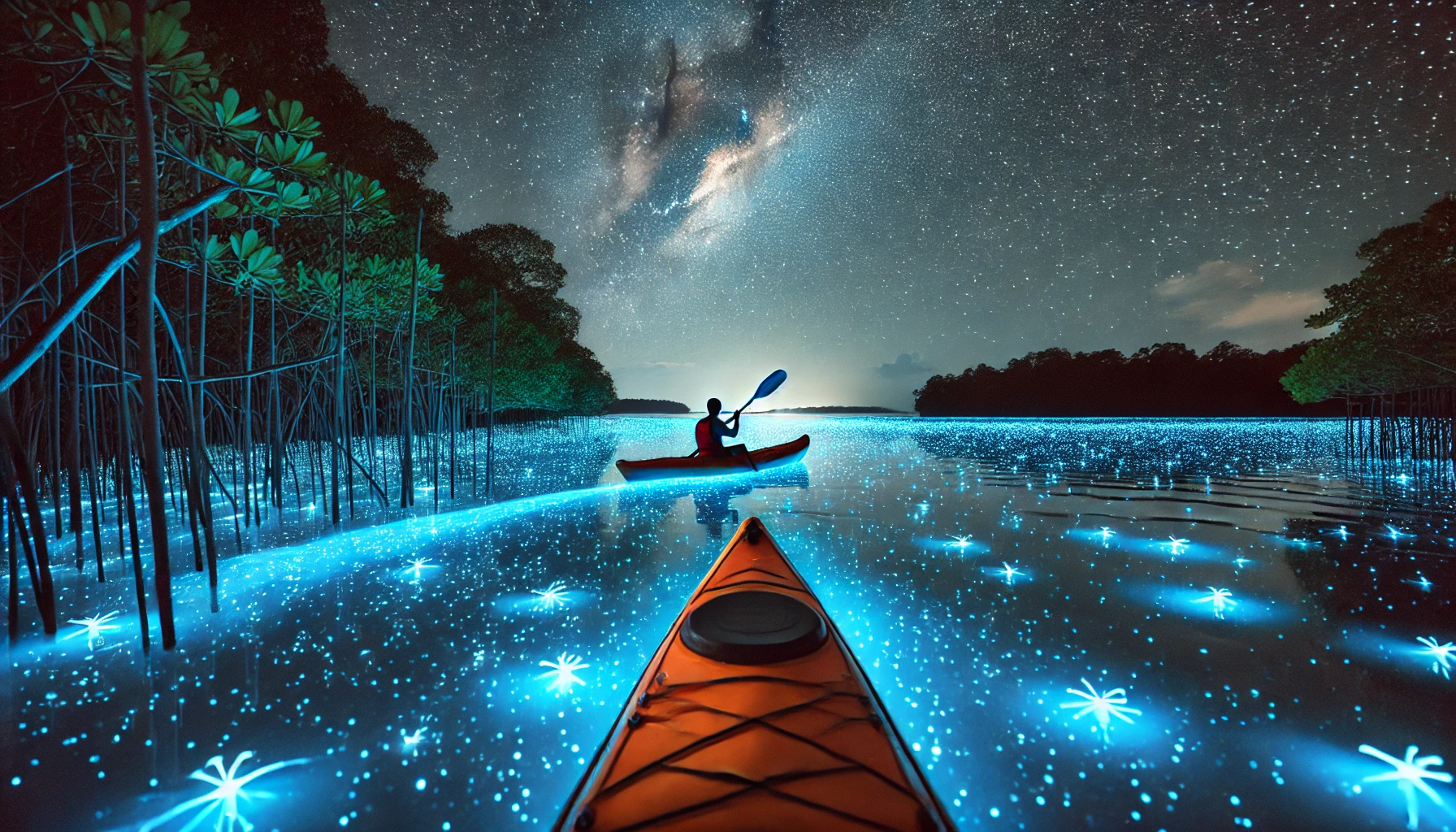 Bioluminescence in Havelock Island Through Night Kayaking